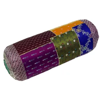 Guru-Shop Nackenrolle Patchwork Nackenrolle, Sofakissen 50 cm -.. bunt