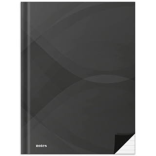 RNK Notizbuch „notes carbon black“ in DIN A4 liniert, mit 96 Blatt 70 g/m2, 1 Stück