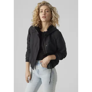 Vero Moda Parka VERO MODA "VMZOA SHORT PARKA NOOS", Damen, Gr. L, schwarz, Web, Obermaterial: 100% Polyester, unifarben, regular fit normal, Jacken Parka, Kunstfaser