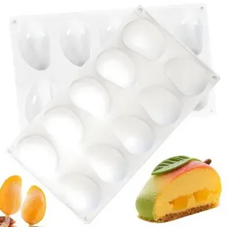 Silikonformen Mango Backform Kuchenform Silikon Form 3D Kuchenbackform Mousse Schokoladenformen Obst Gelee Dessert Soap Geburtstag Weihnachten