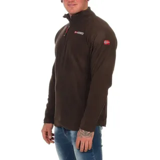 Geographical Norway Fleecepullover Herren leichte Micro Fleece überzieh Pullover Ultraleicht auch in Großen Größen erhältlich braun 5XL