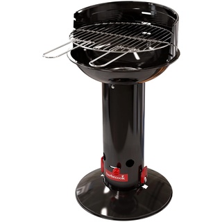 Barbecook Loewy 40 mini grill Holzkohlegrill BBQ mit Windschutz, Grillen für 4 Personen, schwarz, 40x40x75cm
