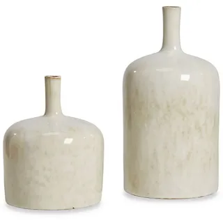 Mirabeau Tischvase Vase 2er Set Kurys creme beige