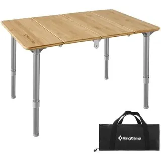 KingCamp Bamboo Beistelltisch XS, silber, 60x40cm