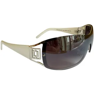 Sonnenbrille Damenbrille Brille Monoglas Moderner Style Damen M 41 (Silber Weiß) - Breite : ca. 13,5 cm / Höhe: 3,90 cm