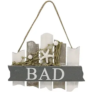 Badezimmer Schild 18 cm Seestern Beach Maritim
