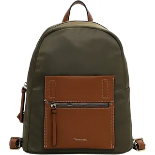 Rucksack TAMARIS "Rucksack TAS Fabrizia", Damen, Gr. B/H/T: 29cm x 34cm x 13cm, grün (oliv 960), Polyester, Rucksäcke Rucksack