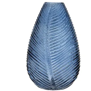 Ladelle Glasvase, Blau, Glas, Baum/Pflanze/Natur, Rund, 22.5 cm, Dekoration, Vasen, Glasvasen