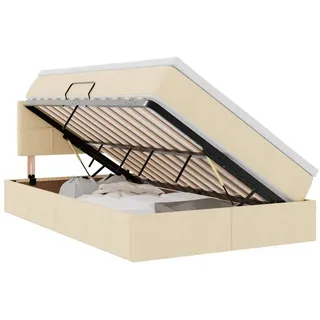 vidaXL Modernes Speicherbett 120 x 190 cm Beige