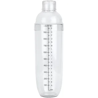 Cocktailshaker Mit Waage (1000 Ml), Milchkännchen Und Kunststoffglas Für Saft Und Wein – Ideal Für Hausbars Oder Gewerbliche Bars