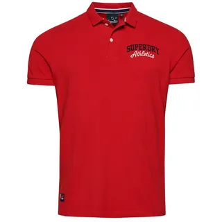 Superdry Poloshirt Herren Poloshirt Baumwolle Vintage Superstate Polo rot 3XL