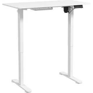 Vinsetto Stehpult höhenverstellbar, elektrisch, 120x60x72-116cm, mit 3 Voreinstellungen, Anti-Kollision, Überhitzungsschutz, Spanplatte, Weiß  Aoso
