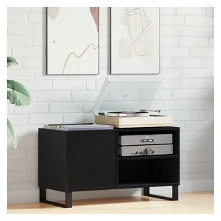 vidaXL Schallplattenschrank 85 x 38 x 48 cm Schwarz MDF