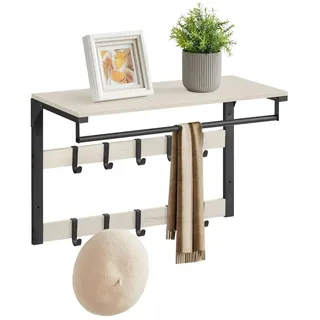VASAGLE Wandgarderobe Barnet-old 65 x 42 cm Weiß