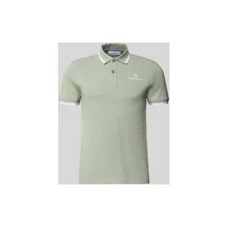 Slim Fit Poloshirt mit Logo-Stitching Modell 'Reed', Mint, S