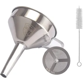 Hayaww Edelstahltrichter Hochwertiger Trichter Mesh Filter Trichter Edelstahl Trichter Filter Set KüChe Trichter Edelstahl Hochwertiger Trichter Set Trichter Strainer Filter Trichter Flaschentrichter