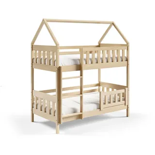 masseno Etagenbett Elena 80 x 160 cm Kiefer massiv braun