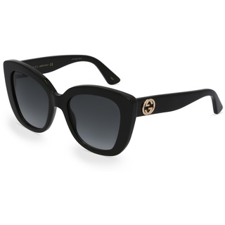 Gucci GG0327S Damen-Sonnenbrille Vollrand Eckig Kunststoff-Gestell, schwarz