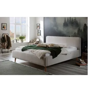 meise.möbel Holzbett Polsterbett Mattis Cord, beige, 140/160/180 x 200 cm, verschiedene beige 160 cm