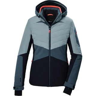 KILLTEC Damen Skijacke/Funktionsjacke mit abzippbarer Kapuze und Schneefang KSW 34 WMN SKI JCKT, hell eisblau, 44,