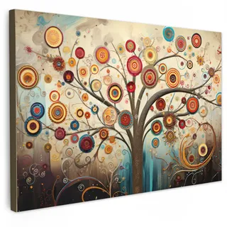 MuchoWow Leinwandbild, Braun, Textil, Kiefer, Abstrakt, Rechteckig, 60x40 cm, FSC 100%, gerahmt, Bilder und Zubehör, Wandbilder, Leinwandbilder