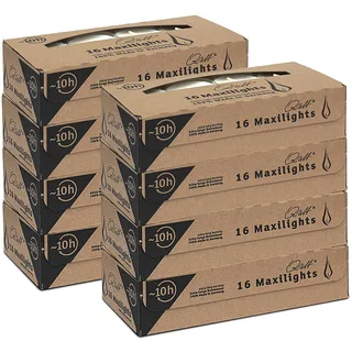 Qult Farluce Teelichter in Kunststoffhülle - Rußfrei - unbeduftet - Nightlights und Maxilights (Qult Farluce Maxilights, 8)