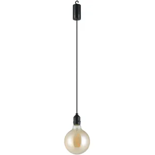 EGLO LED Lampe batteriebetrieben Vignanello, Akku Birne mit Timer | Vintage Glühbirne hängend mit Batterie, Hängelampe innen außen, Camping Leuchte warmweiß, IP44