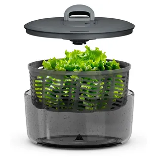 Elzusha – Kleiner Salatschleuder mit AquaVent-Technologie und rutschfestem Boden - Transparent