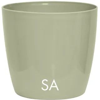 Nicoli 1011SA Origin Decor Spritzguss Verve Vase, Salbei, 11 cm