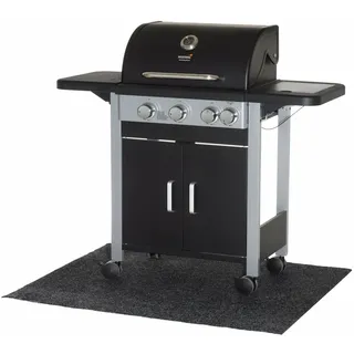 Mustang | Grillteppich | Grillschutzmatte | 100x120cm | Hitzebeständig | schwarz