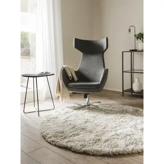 benuta Whisper Hochflorteppich Ø 200 cm Beige