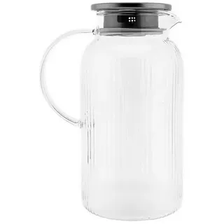 Almina Karaffe "Freya Caraffa" aus hochwertigem Borosilikatglas mit Deckel - 1800ml, (1-tlg)