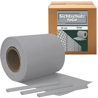 Kingpower Sichtschutz PVC Sichtschutzstreifen für Doppelstabmatten Zaun Doppelstabmattenzaun Stabmattenzaun Gartenzaun Auswahl 5 Farben, Farbe:Grau, Rollenlänge:65 m