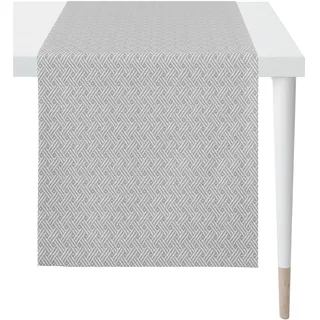 APELT Tischläufer "Match", grau (grau, taupe), B:140cm L:46cm, PVC, Polyester, Tischdecken