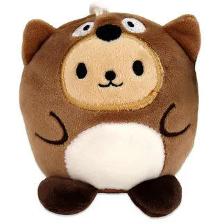Dinotoys Plüschanhänger Schlüsselanhänger Bär aus Plüsch Kawaii Tiere - ca. 10 cm braun