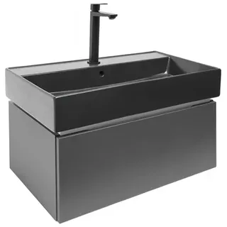 SAT Feel Waschtisch mit Unterschrank 80x30x46 cm Anthrazit SATFEEL80ANTU3B
