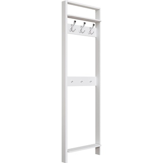 Garderobenpaneel HOME AFFAIRE "Luven" Garderobenpaneele Gr. B/H/T: 60 cm x 192 cm x 12 cm, weiß Garderobenpaneel Garderobenpaneele Regale aus Massivholz