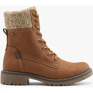 Schnürboots Damen | Easy Street | Cognac | Größe 5 | Material: PU/Textil - Schnürboots Damen | Easy Street | Cognac | Größe 5 | Material: PU/Textil - woman - Cognac
