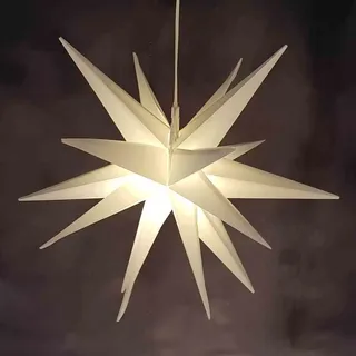 FHS International LED Weihnachtsstern Kunststoff Ø 25 cm warmweiß