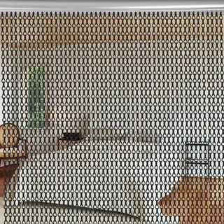 Aluminium Fliegenvorhang Insektenschutz Terrassentür Balkontür Kettenvorhang Türvorhang 90 x 210 cm, gegen Fliegen und andere Insekten, als Sichtschutz, für alle Standard-Türgrößen