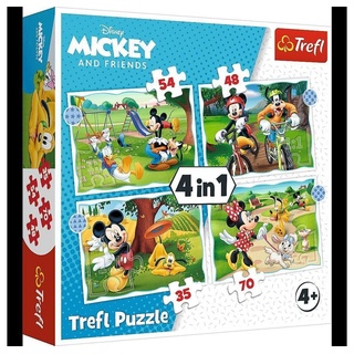 Trefl Puzzle 4 in 1 Puzzle - Mickey Mouse nice day, Puzzleteile