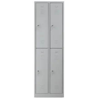 PROREGAL® Spind Garderobenspind HxBxT 195x60x50cm, Vorhängeschloss, Grau-Anthrazit grau