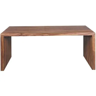 FineBuy Schreibtisch Sheesham massiv / Braun