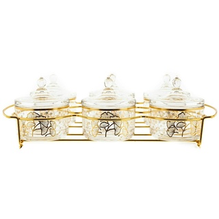 13 Teiliger Snack-Set Servierschalen für Snacks mit goldenen und silbernen Details