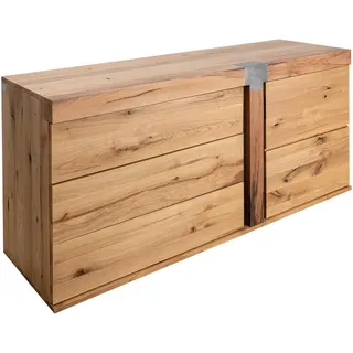 MASSIVMOEBEL24.DE Sideboard 160 x 75 x 45 cm Wildeiche / Zerreiche geölt