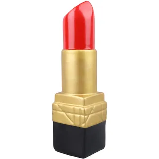 Vase Deko, Harz Kreative Vase in Lippenstiftform Blumenvasen Blumenvase Groß Zur Dekoration von Wohnzimmer, Schlafzimmer, Küche, Büro (Gold)