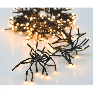 LED Cluster Lichterkette 11 m – 400 warmweiße LEDs mit Timer IP44 | Ideal zum Dekorieren von Tannenbäumen, Hecken, Geländern und Fassaden