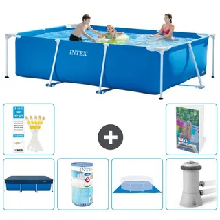 Rechteckiger Frame Pool - 300x200x75 cm - 7-teilig S167 - Blau