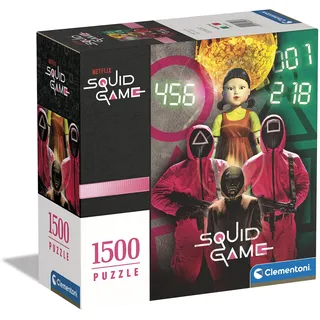 Clementoni 80503 Squid Game Game-1500 Teile-Erwachsenenpuzzle, Tv Serien, Puzzle Netflix, Made In Italy Amazon Exclusive