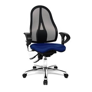 Topstar Bürostuhl Sitness® 15, ST19U G26 Stoff blau, Gestell chrom